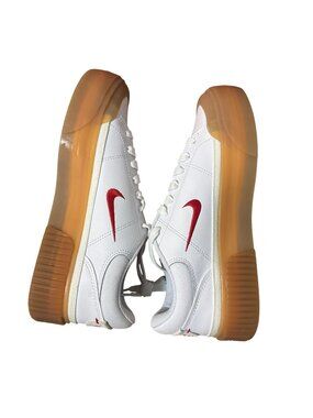 Nike Court Legacy Lift White Red Platform Sneakers Size 7 Low Top Classic